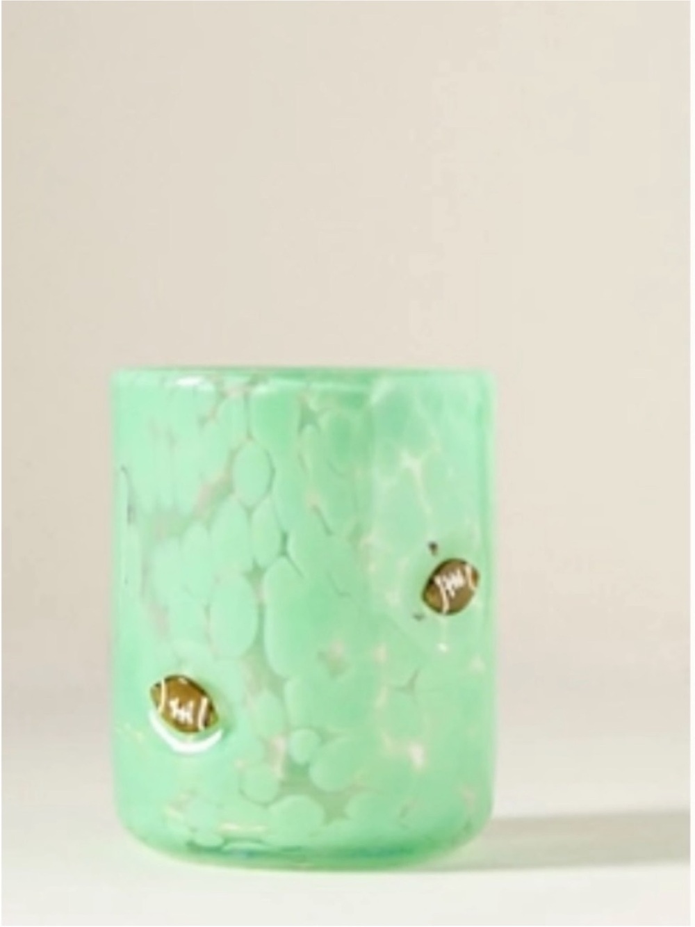 Anthropologie Icon Football Glass